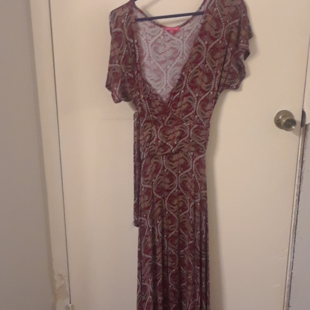 Red maxi dress